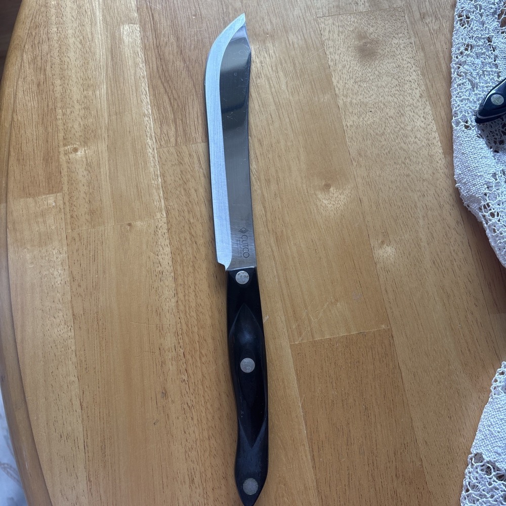 Cutco 1722 JH Butcher Knife 8" Blade Brown Swirl Handle Made In USA
